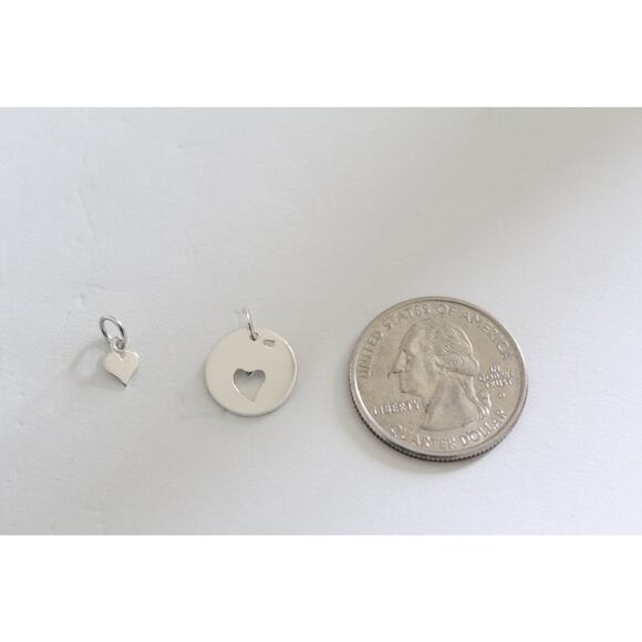 Sterling Silver Mother Daughter Heart Charm, Mother Daughter Charm Set - Picture 4 of 7